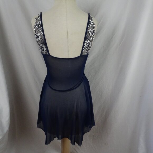 Women Sexy Baby doll Navy Lingerie Top Size S - Picture 3 of 8